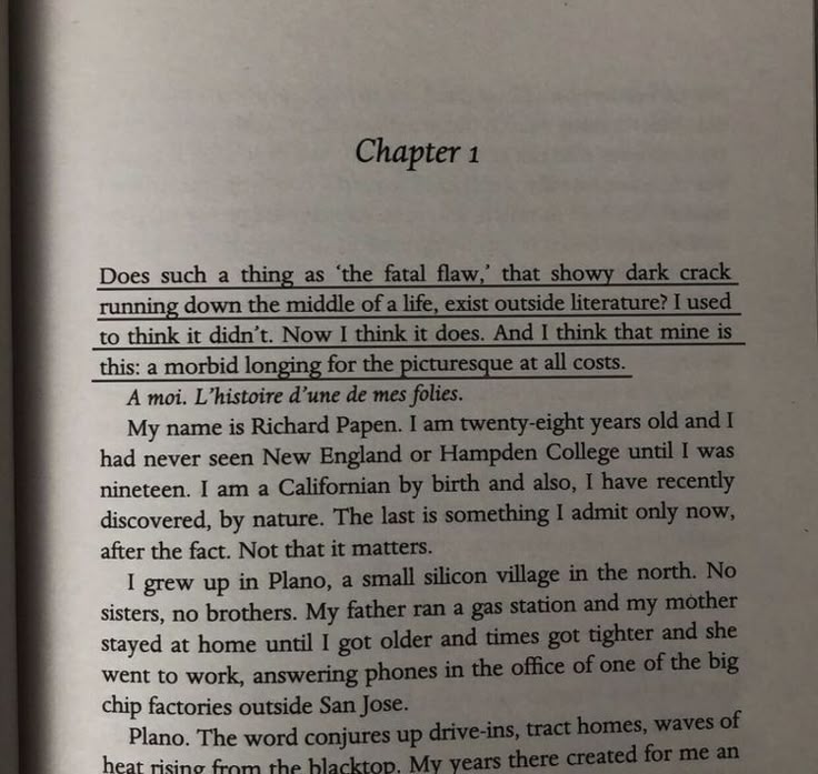 begining of book